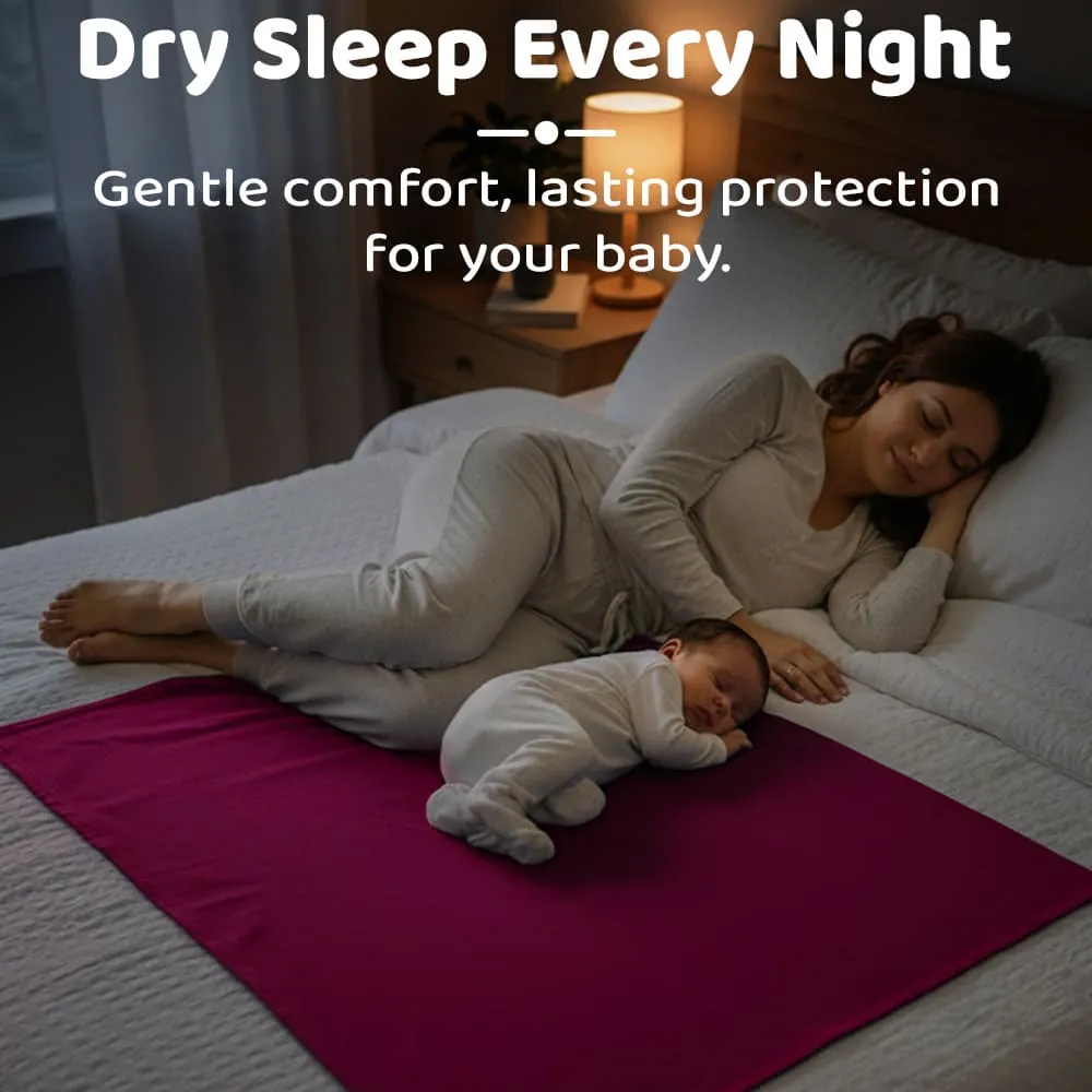 dry sleep every night baby dry sheet pink orange