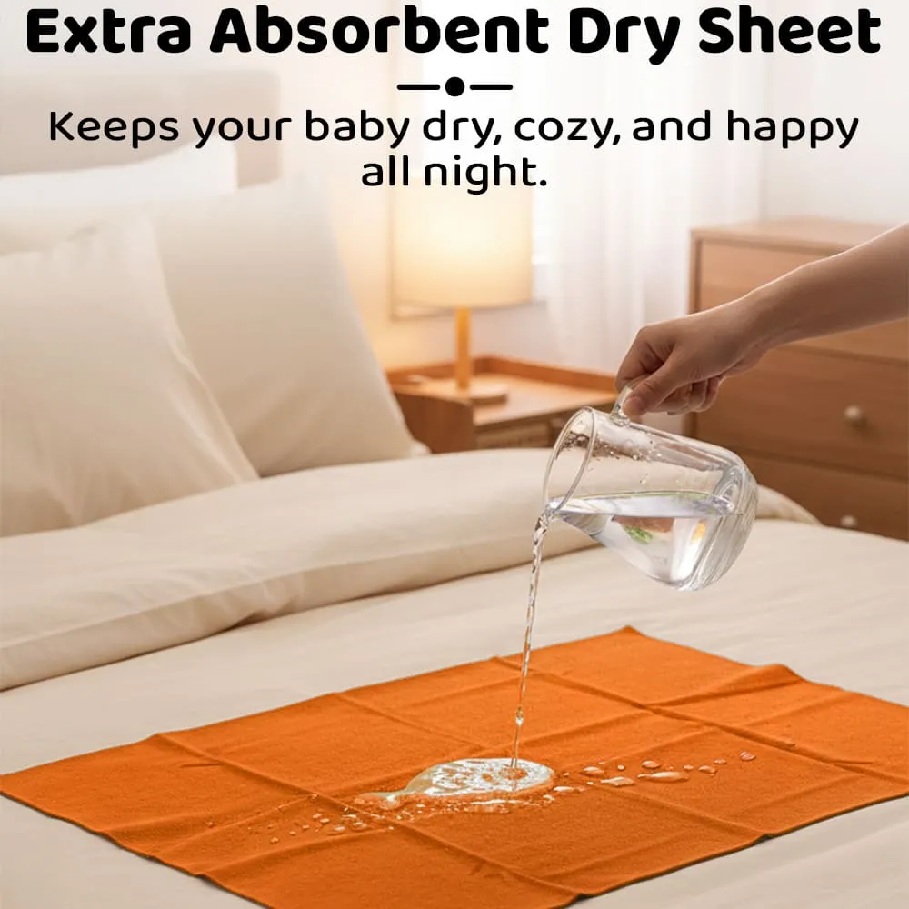 extra absorbent baby dry sheet pink orange