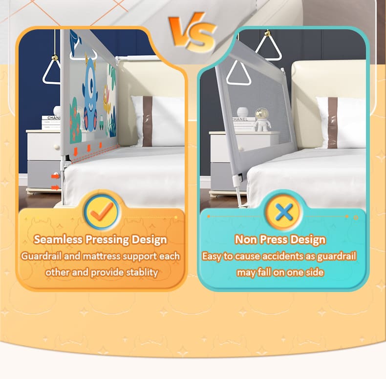 Adjustable Bed Guardrails for Baby Safety