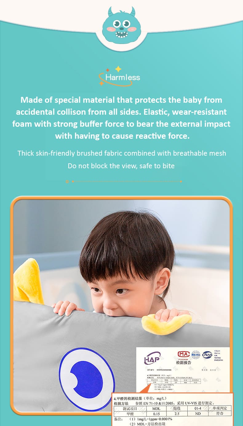 Folding Bed Rail with Transparent Design