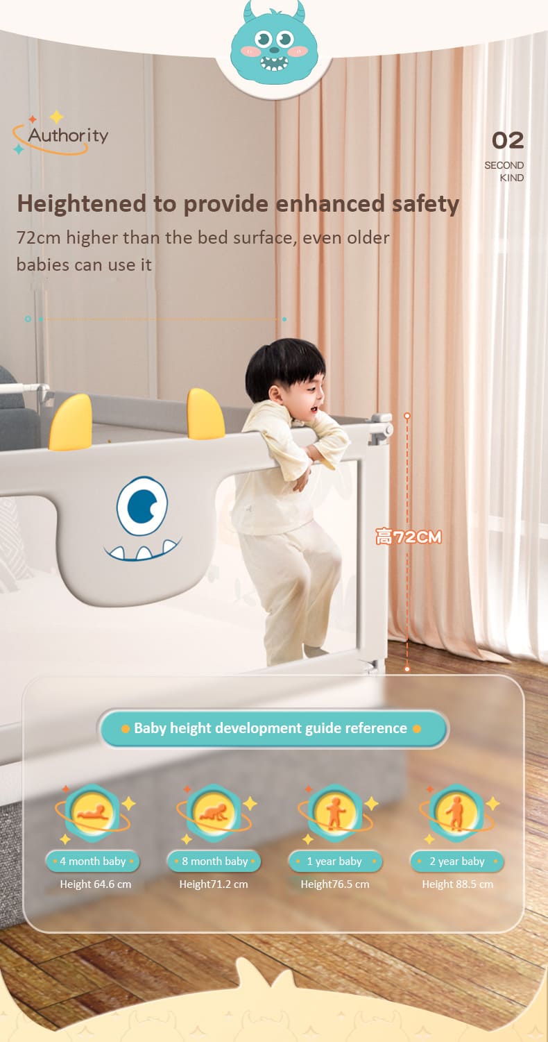 Transparent and Foldable Bed Guard for Easy Storage