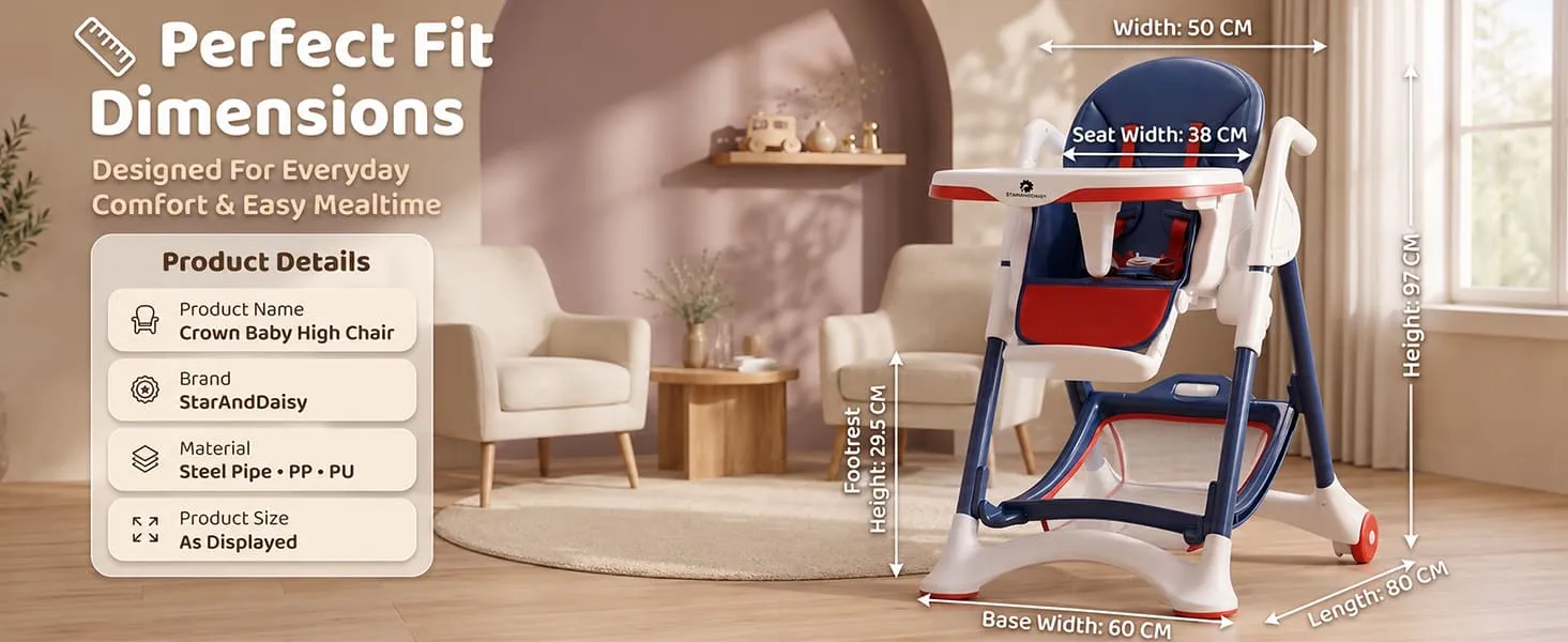 Crowned Baby High Chair for Kids