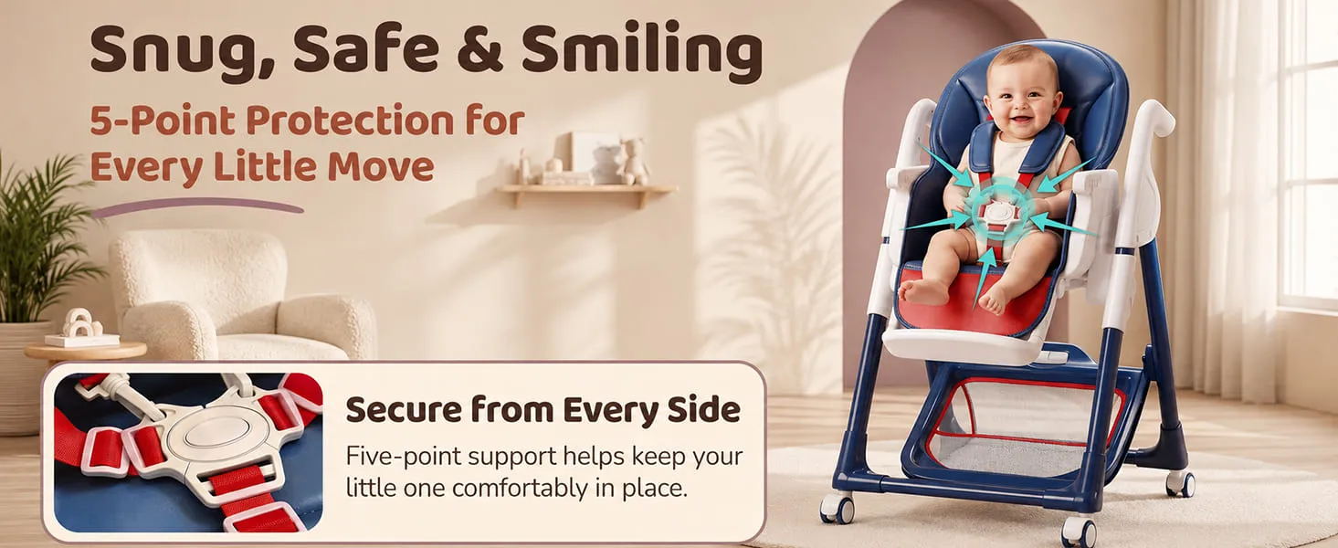 Crowned Baby High Chair for Kids