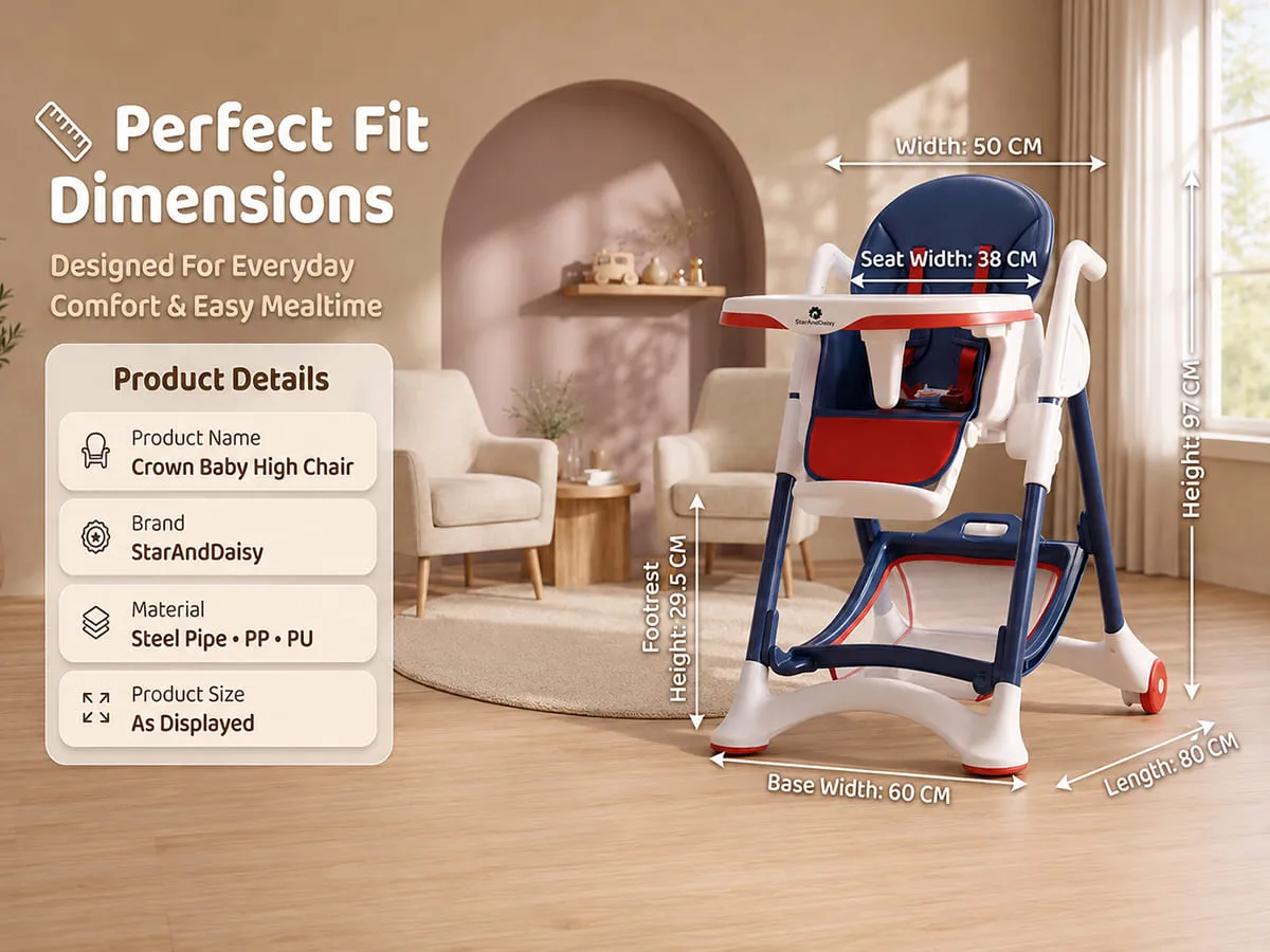 Crowned Baby High Chair for Kids