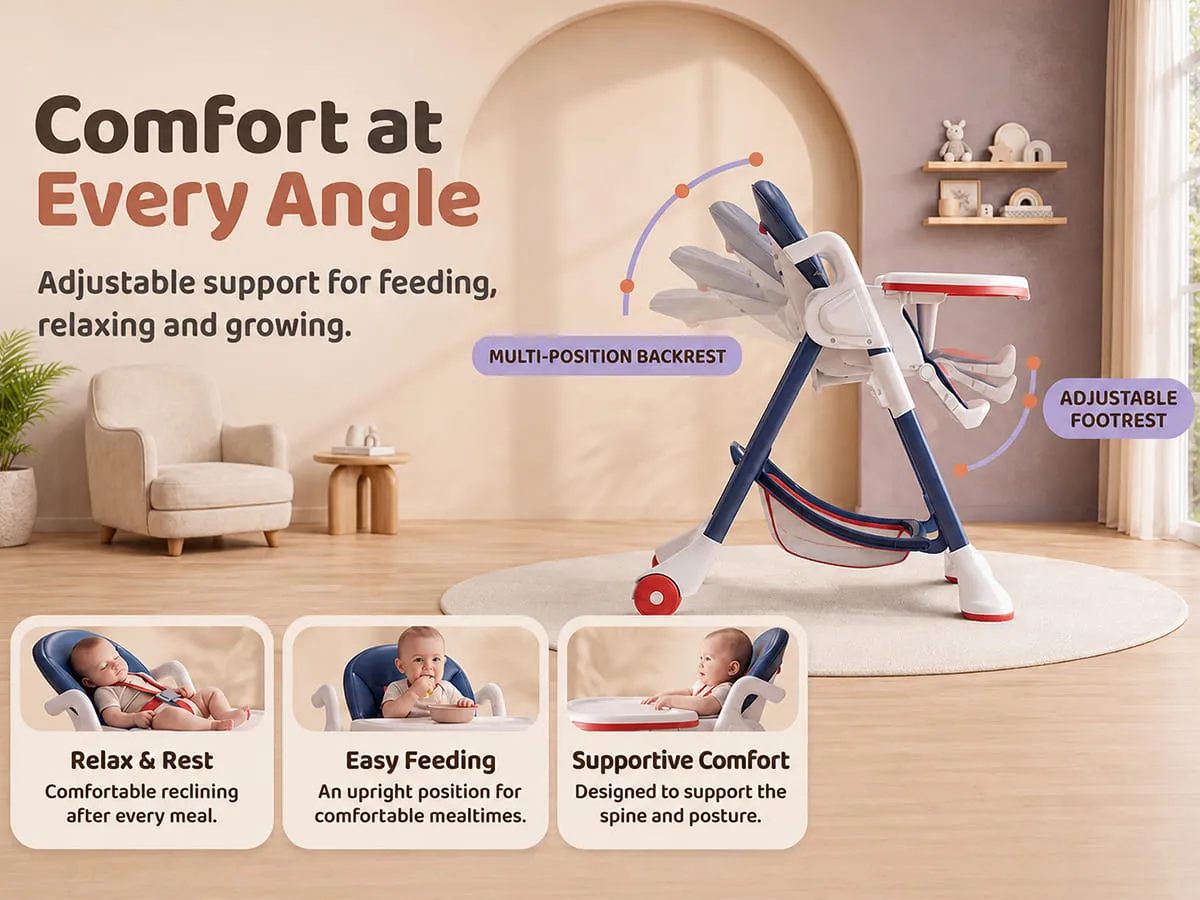 Crowned Baby High Chair for Kids