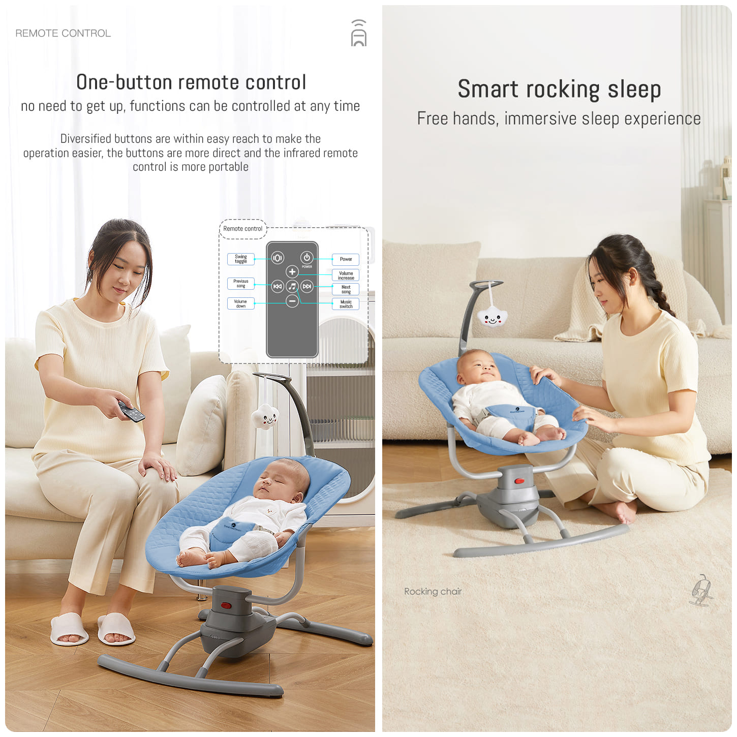 Baby swing bouncer seat