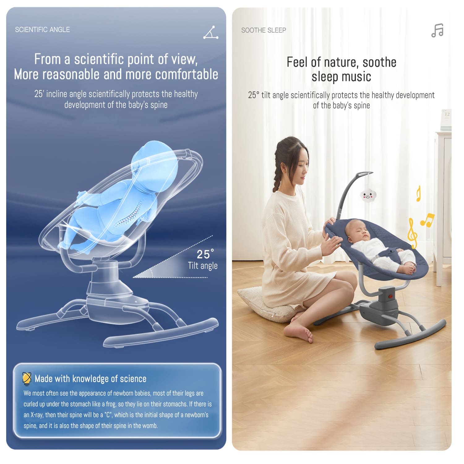 Electric rocker soothing motions Newborn Bouncers and Rocker