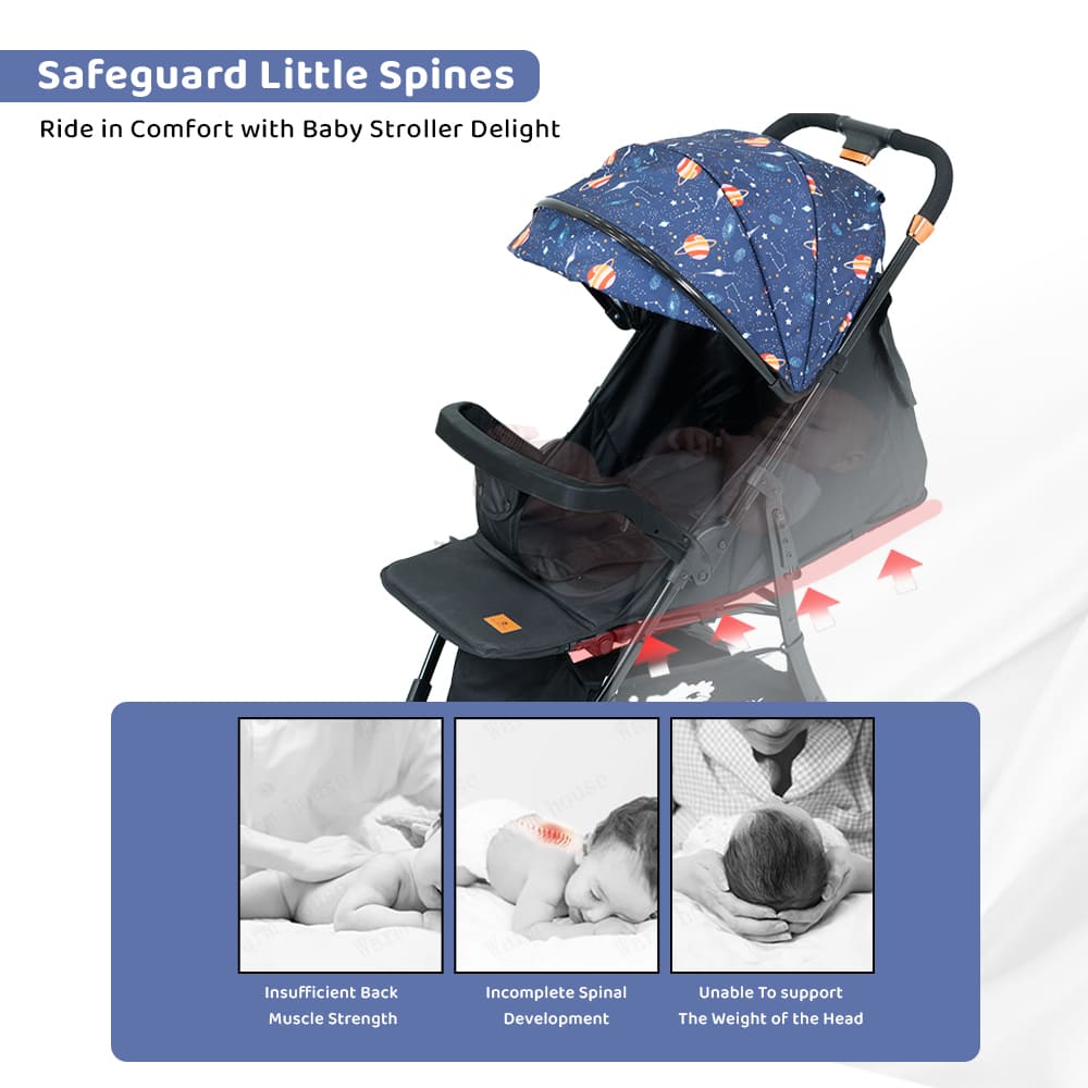 Foldable Baby Stroller for Airplane Flight Travel