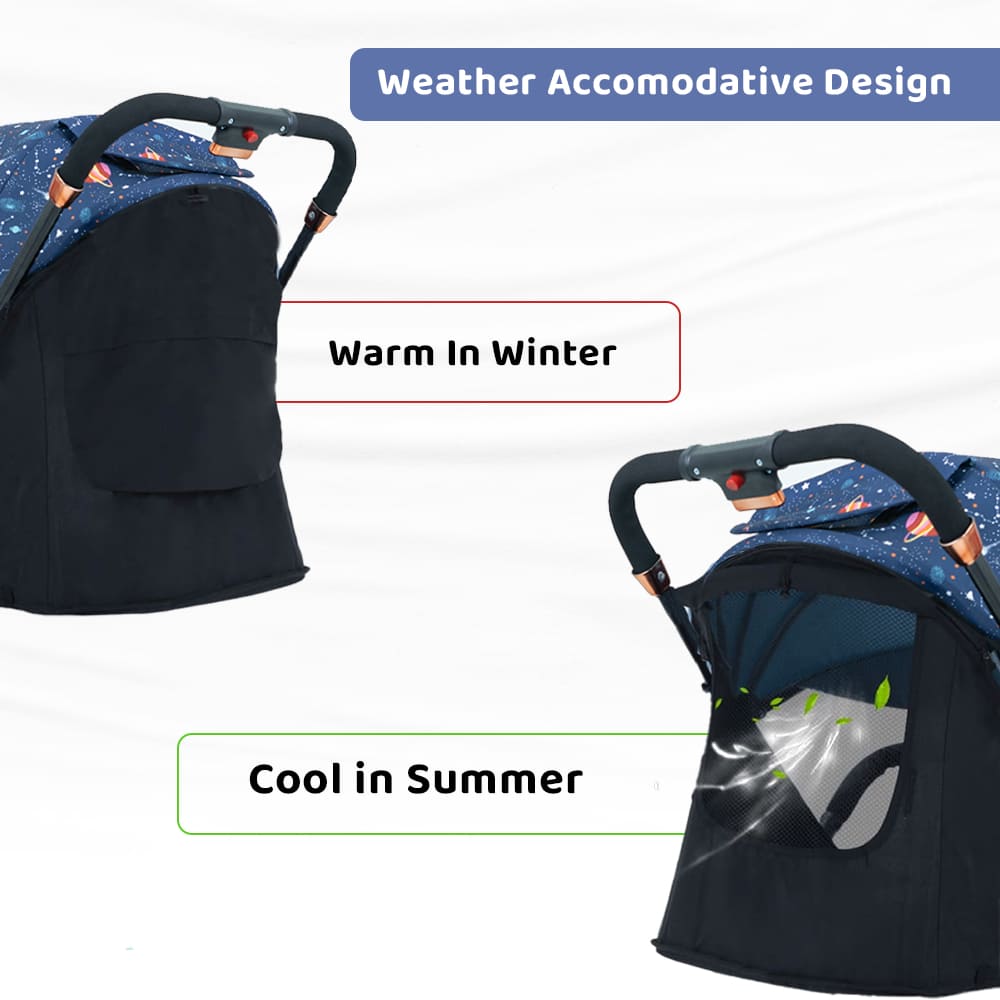 Baby Stroller with Reversible Handle for Versatile Use