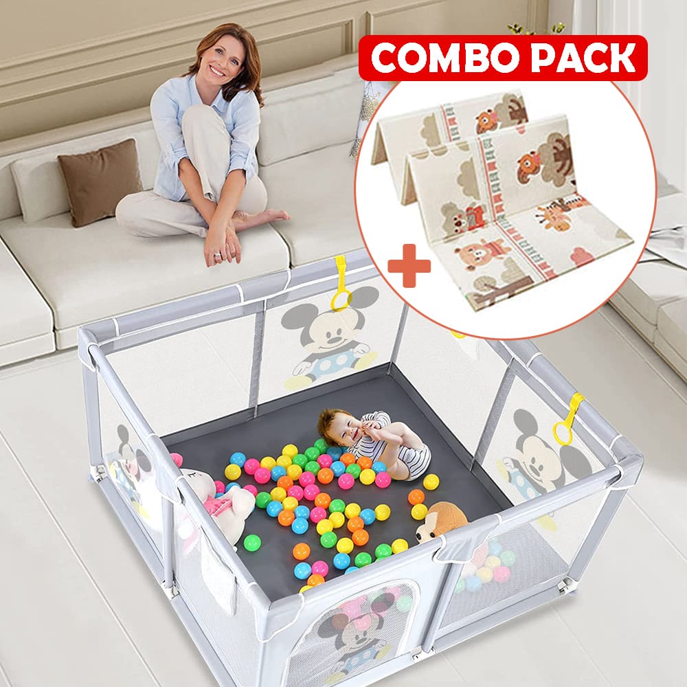 Baby Playpen- StarAndDaisy Kid's Playpen, Foldable and Portable