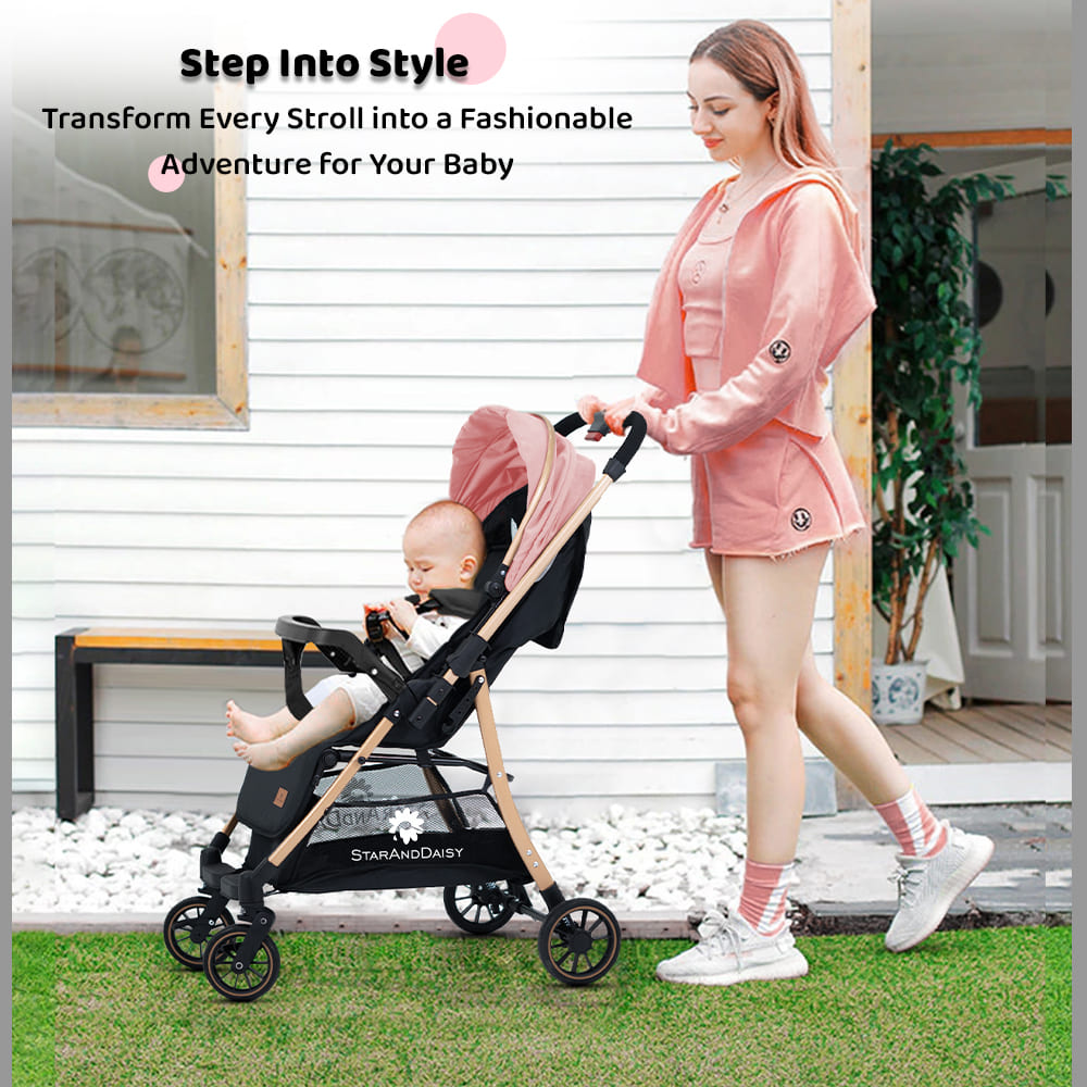 Baby stroller designed for airplane flight travel