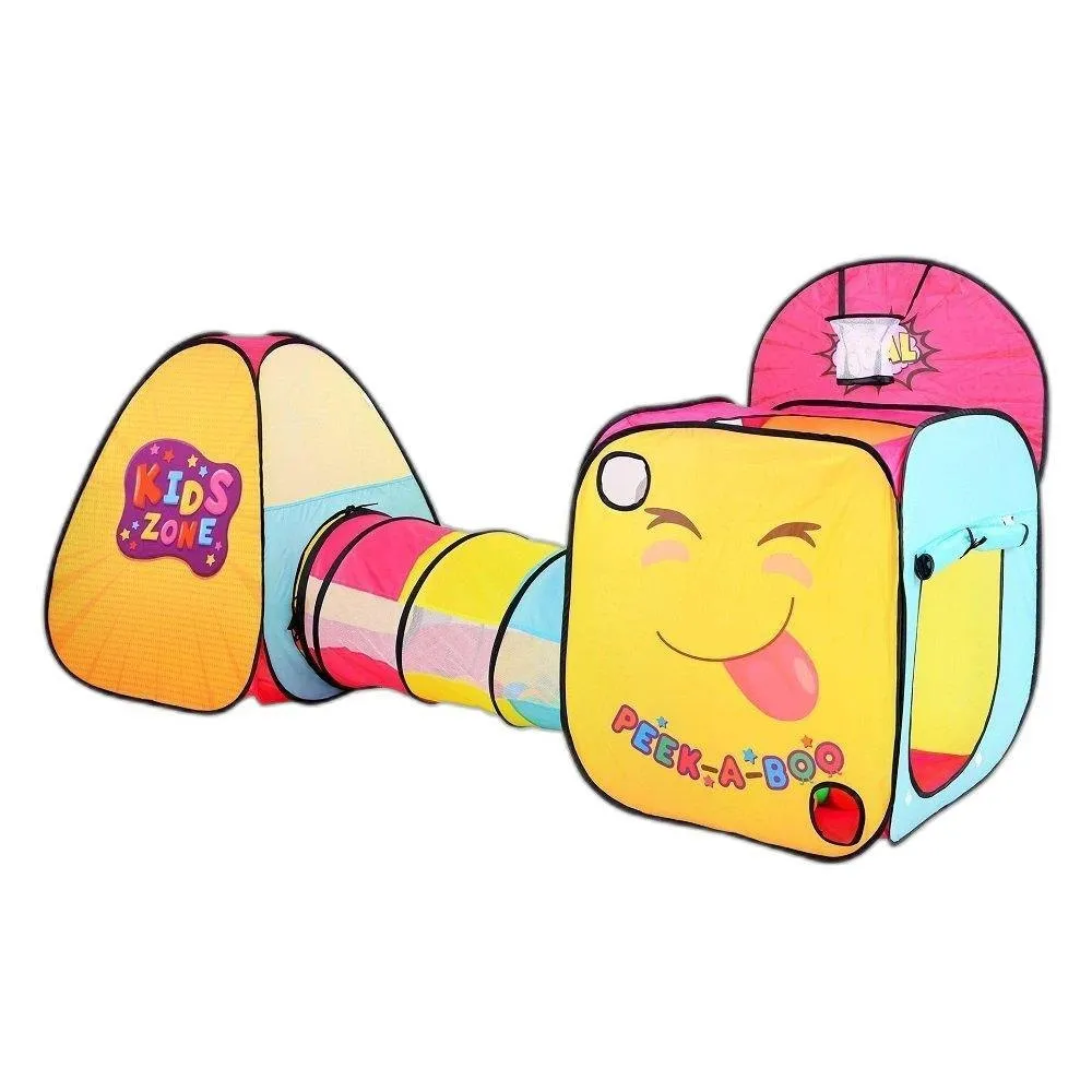 Playhood Peek-a-boo 3-in-1 Tent Houses and 1 Crawl Tunnel