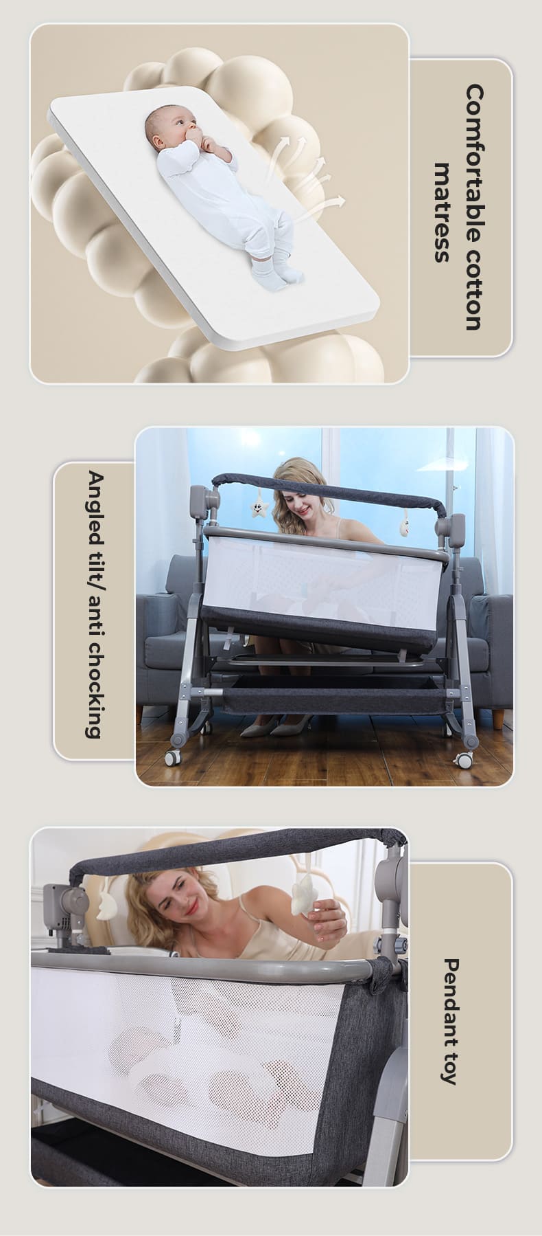 Electric Baby Swing Cradle with Music