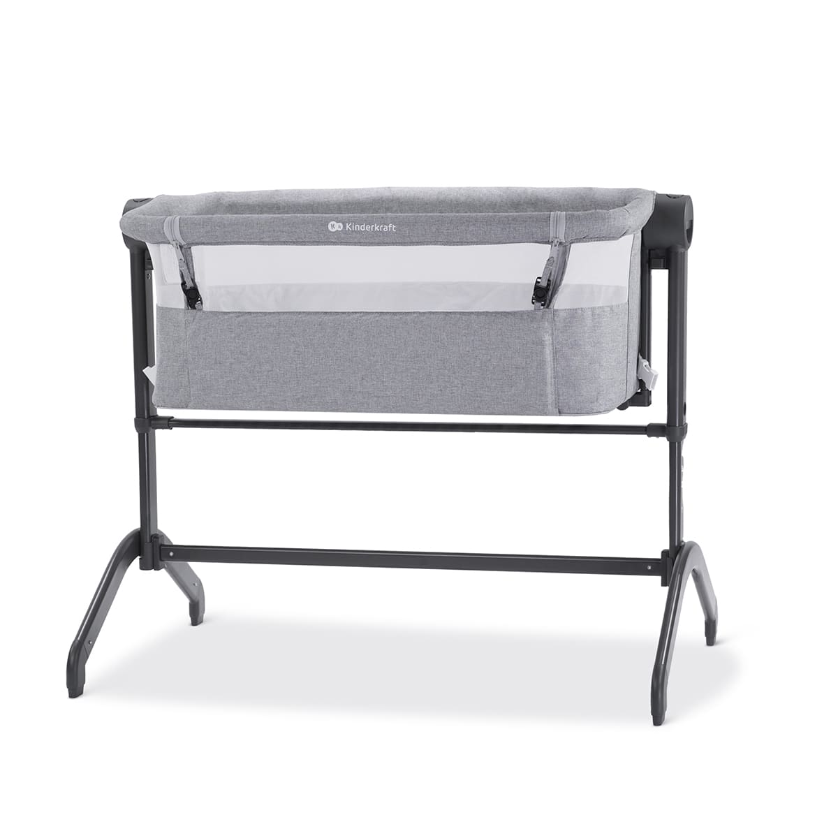 StarAndDaisy International Series 2 in 1 Bedside Crib And Cradle With Premium Aluminum Built for Infant Baby For Upto 2 Years (Grey KK)