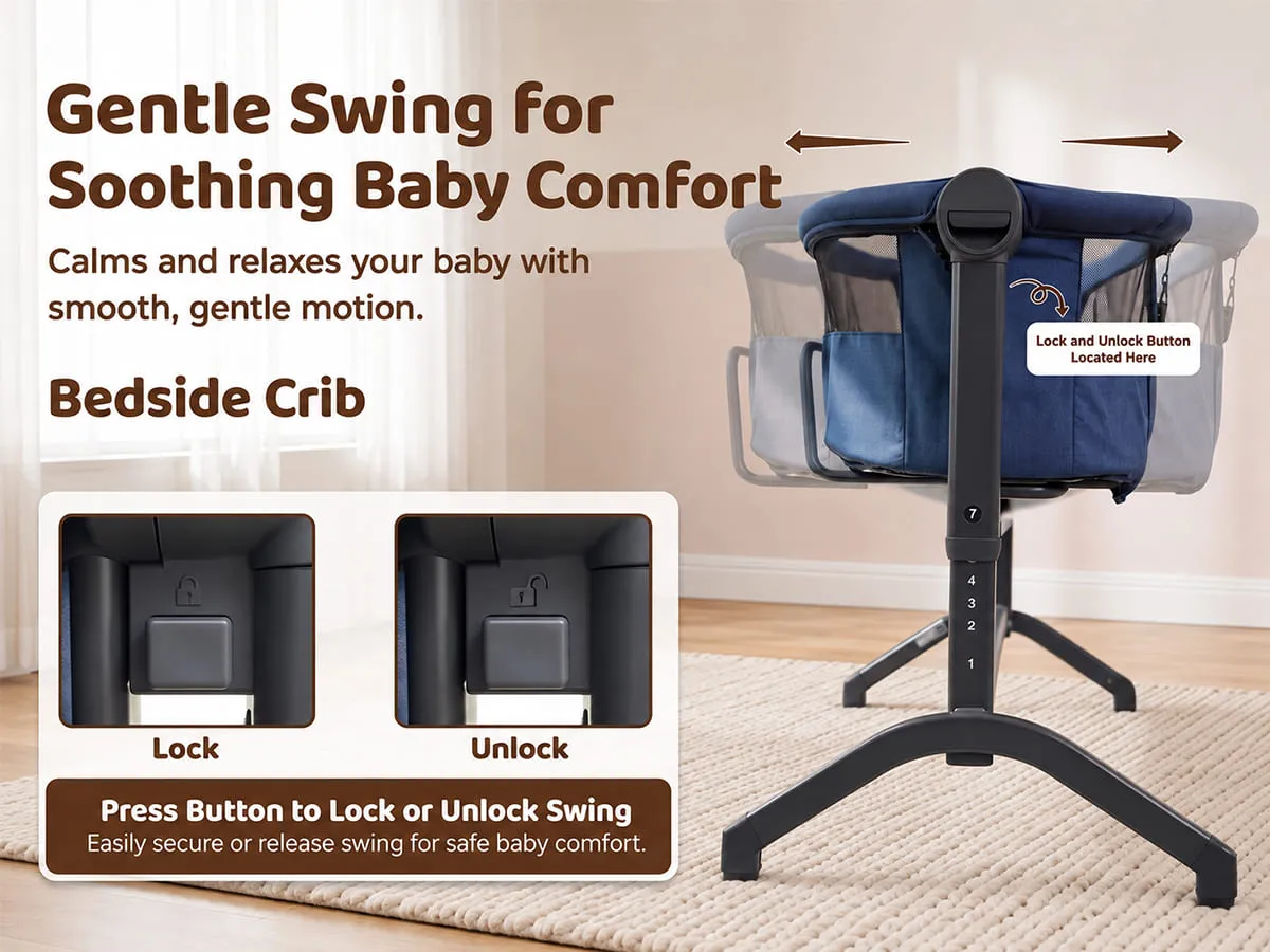 International Series 2 in 1 Bedside Crib And Cradle