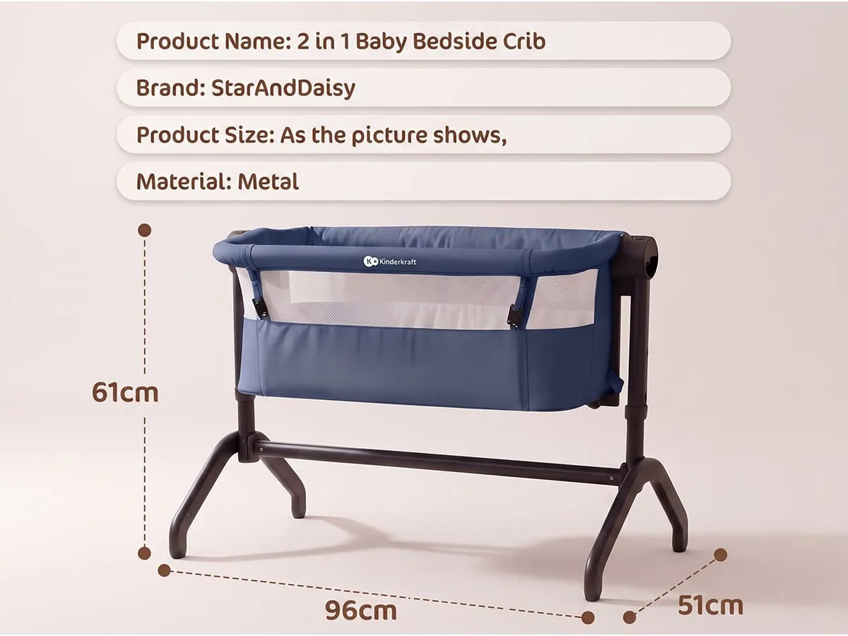 International Series 2 in 1 Bedside Crib And Cradle