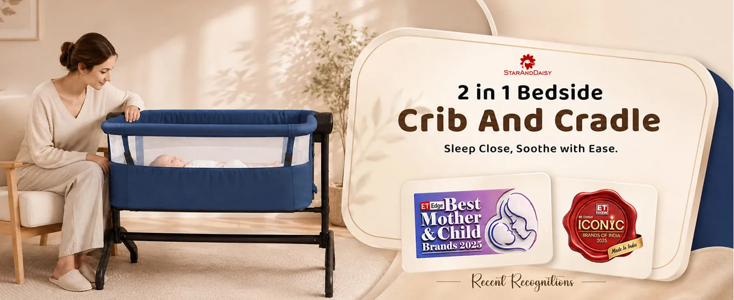 International Series 2 in 1 Bedside Crib And Cradle