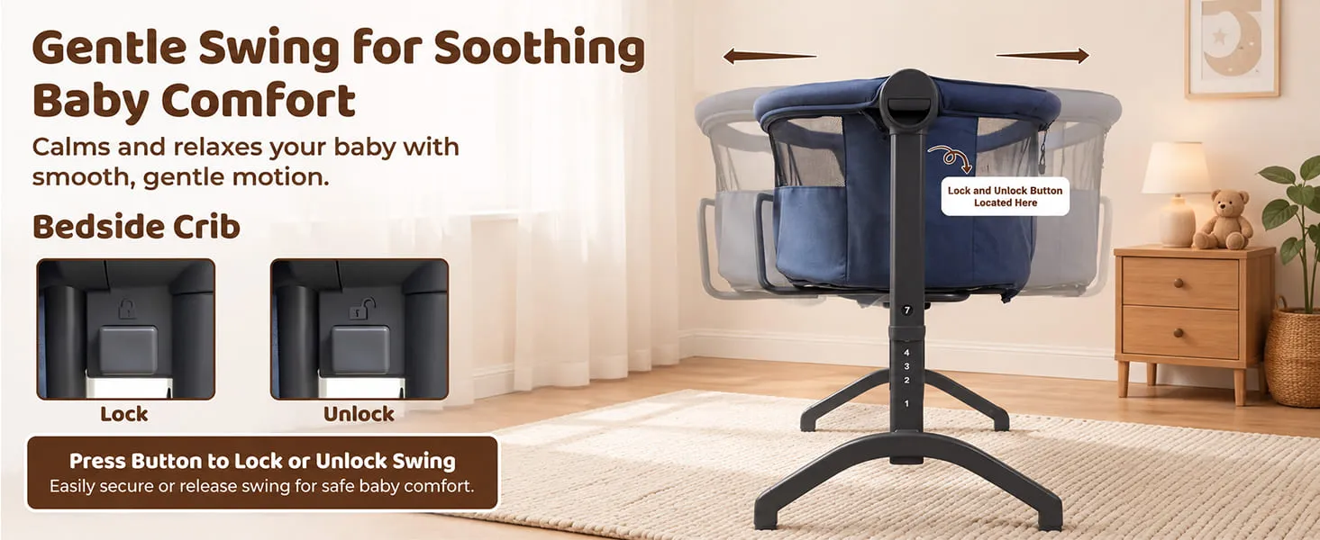 International Series 2 in 1 Bedside Crib And Cradle