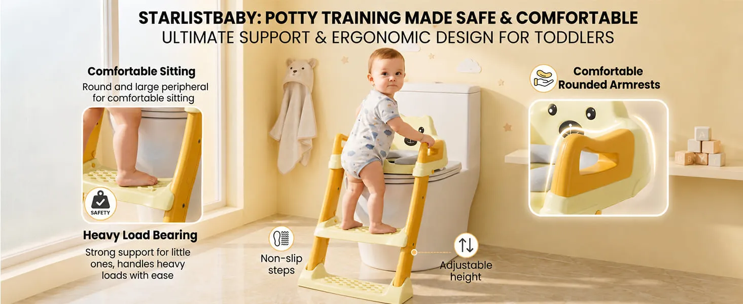 Baby Potty Training Toilet Seat with Ladder