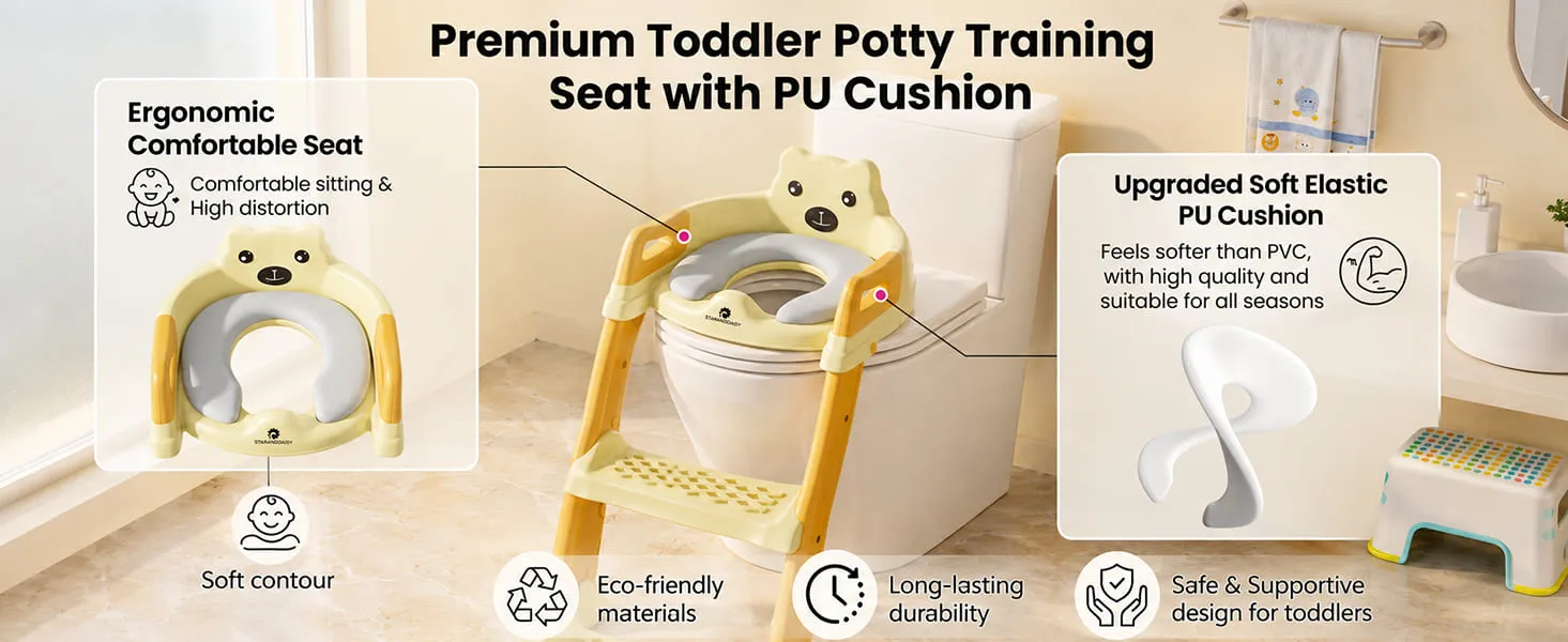Baby Potty Training Toilet Seat with Ladder