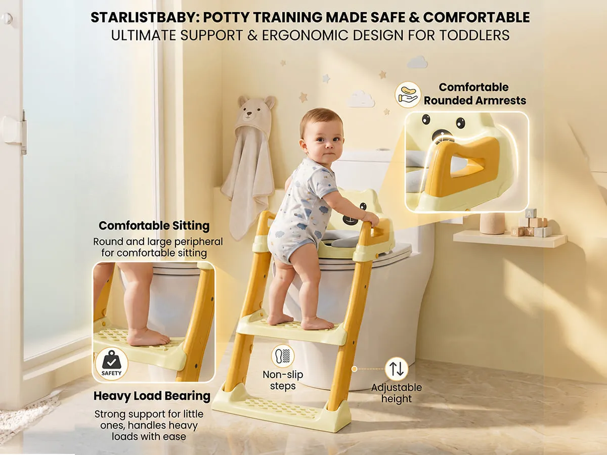Baby Potty Training Toilet Seat with Ladder