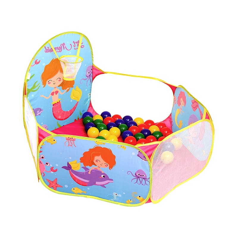 Lil Mermaid Sea Theme Ball Pool for Kids with 50 Colourful Balls