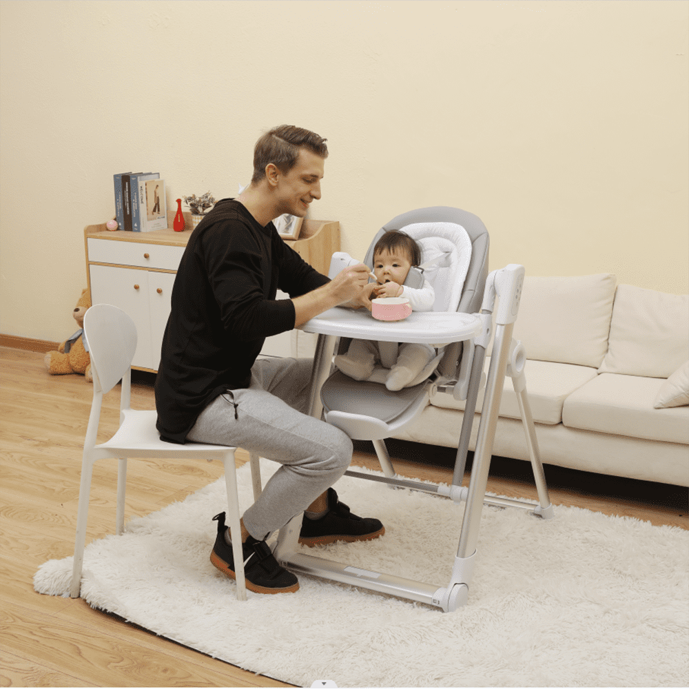 StarAndDaisy 2-in-1 Lynux High chair with Electic Swing Five Point safety seat belt |detachable tray |Adjustable Footrest| Foldable Scientific Design