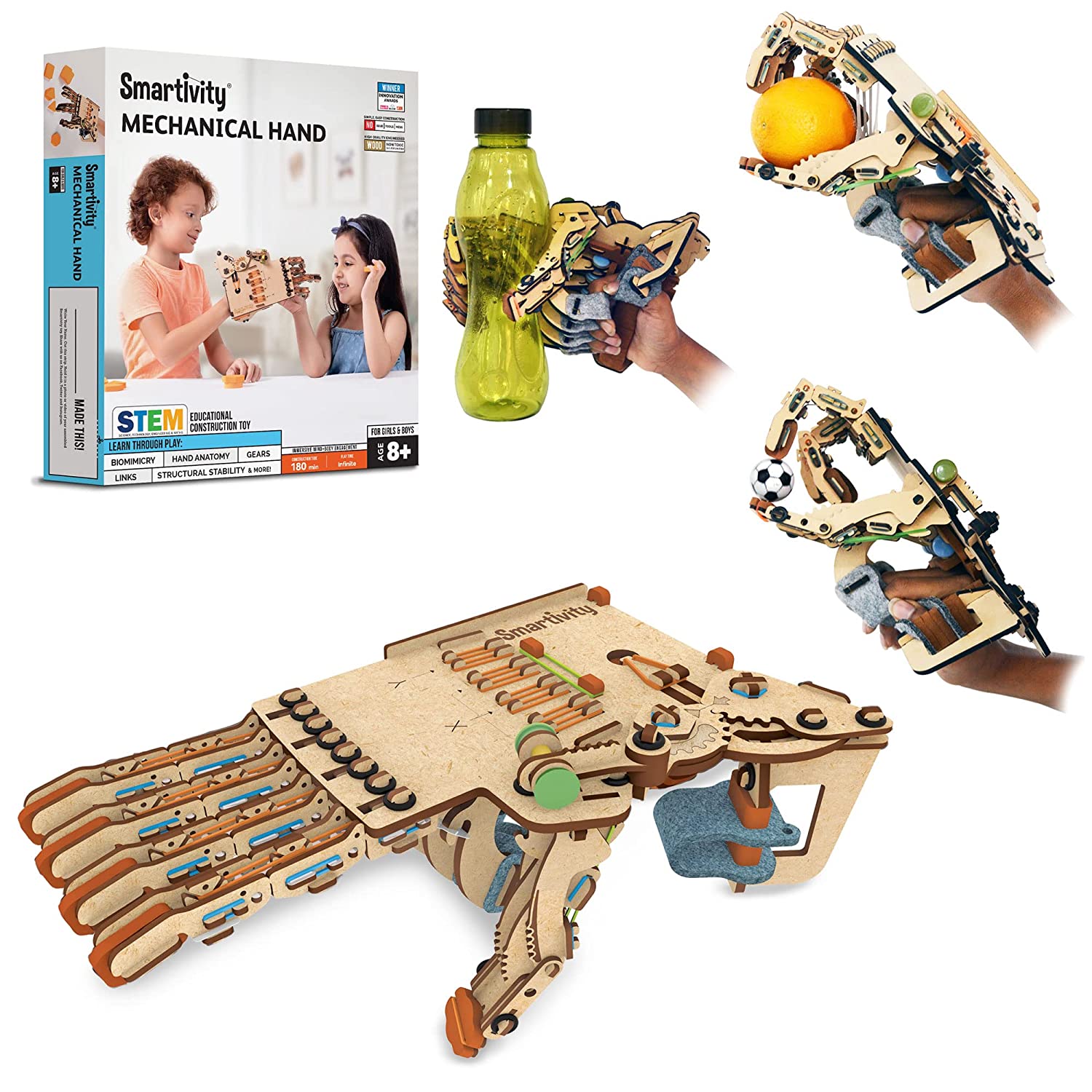 Smartivity Mechanical Hand - Smartivity DIY Robotic Mechanical Hand STEM Fun Toys
