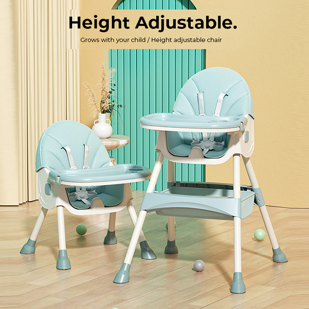 Child Feeding Chair with 5 Point Safety Belt