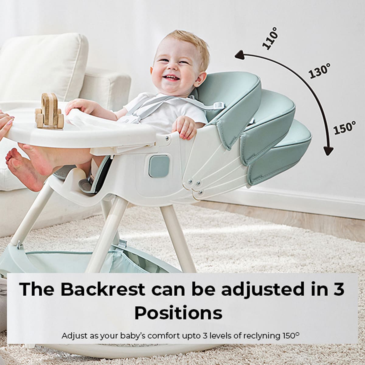Compact and Travel-Friendly Foldable Baby High Chair