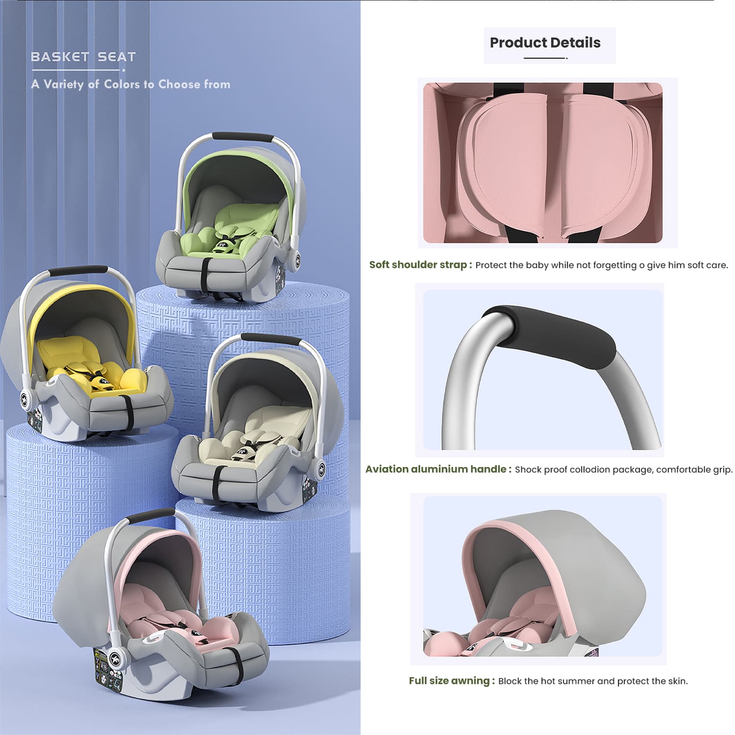 Baby CarryCot cum Baby Car Seat