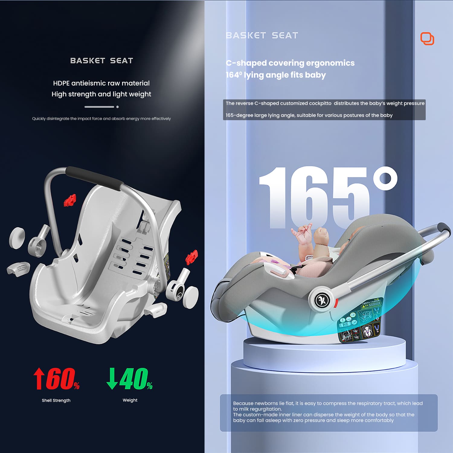 Baby CarryCot cum Baby Car Seat