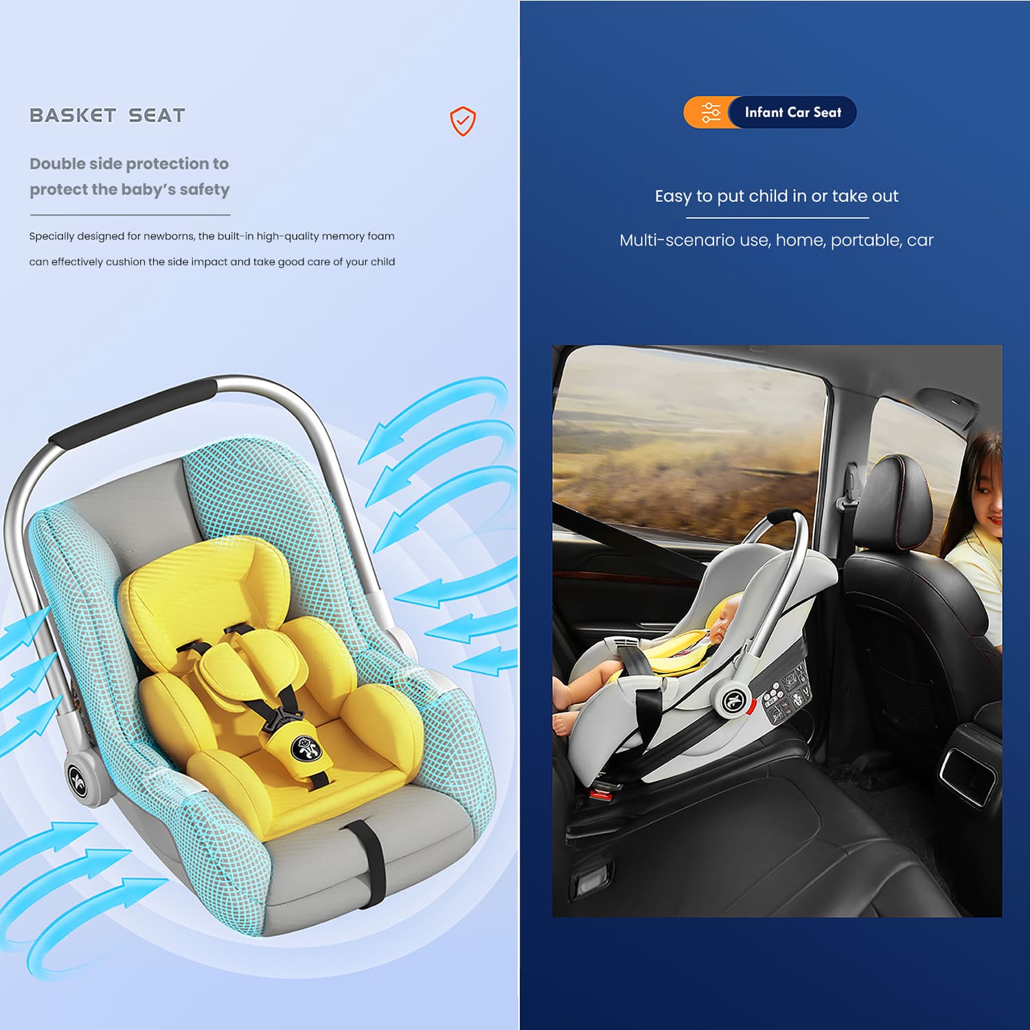 Baby Carry Cot - A comfortable and safe way to carry your baby while on the go.