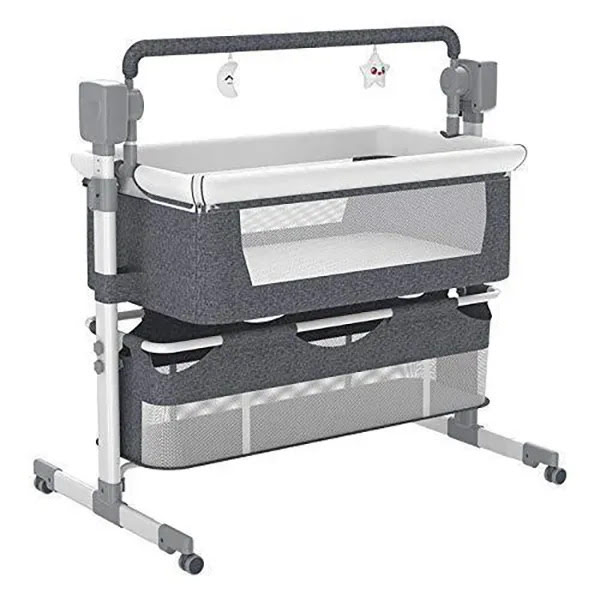 [Pre-Order] StarAndDaisy Automatic Baby Cradle Swing Cot with Remote Control, Bluetooth and Music - Midnight Grey EC01