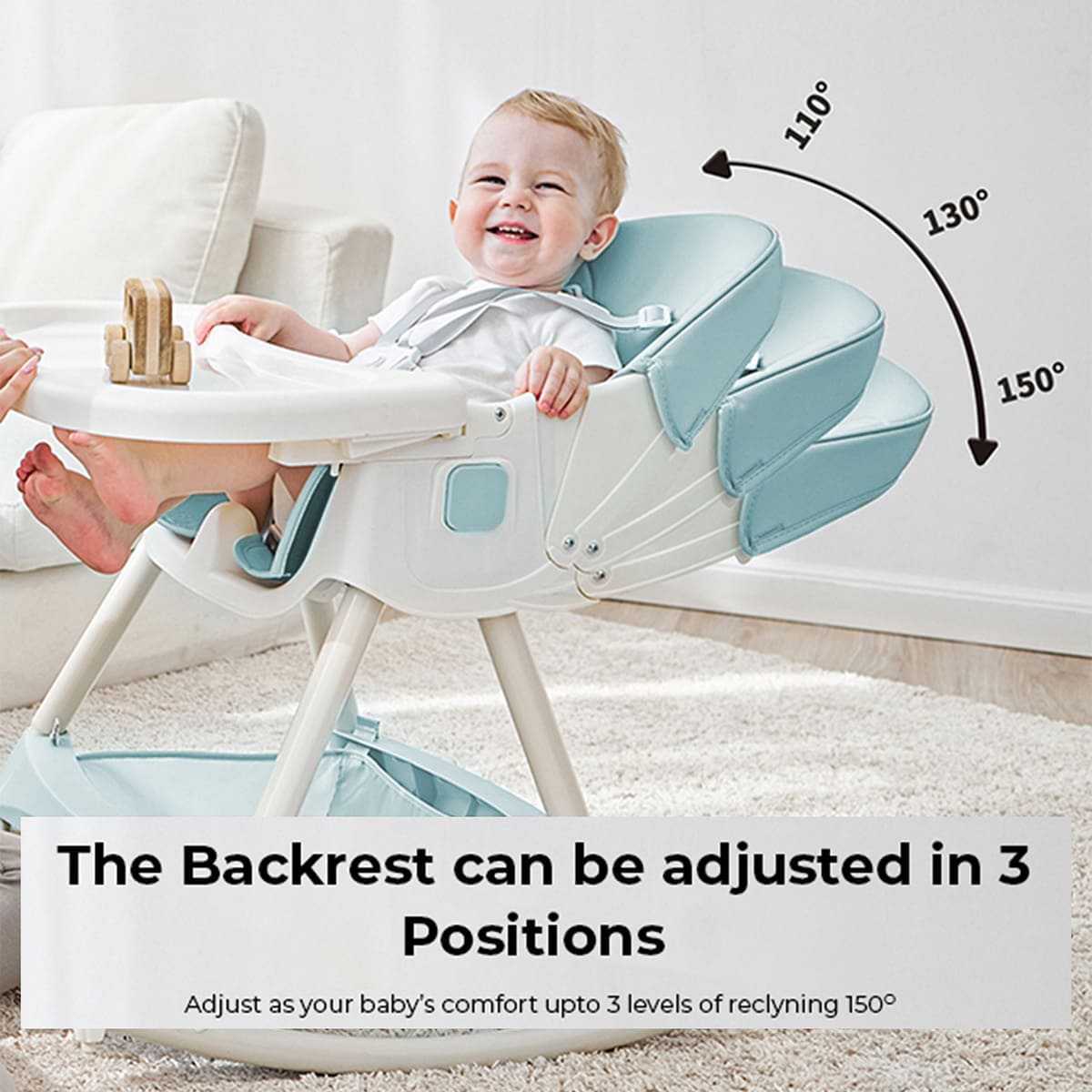 Baby Feeding Chair with 5-Point Safety Features