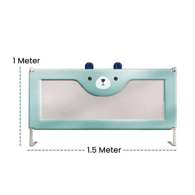 Premium Bed Guradrails for Baby-cyan