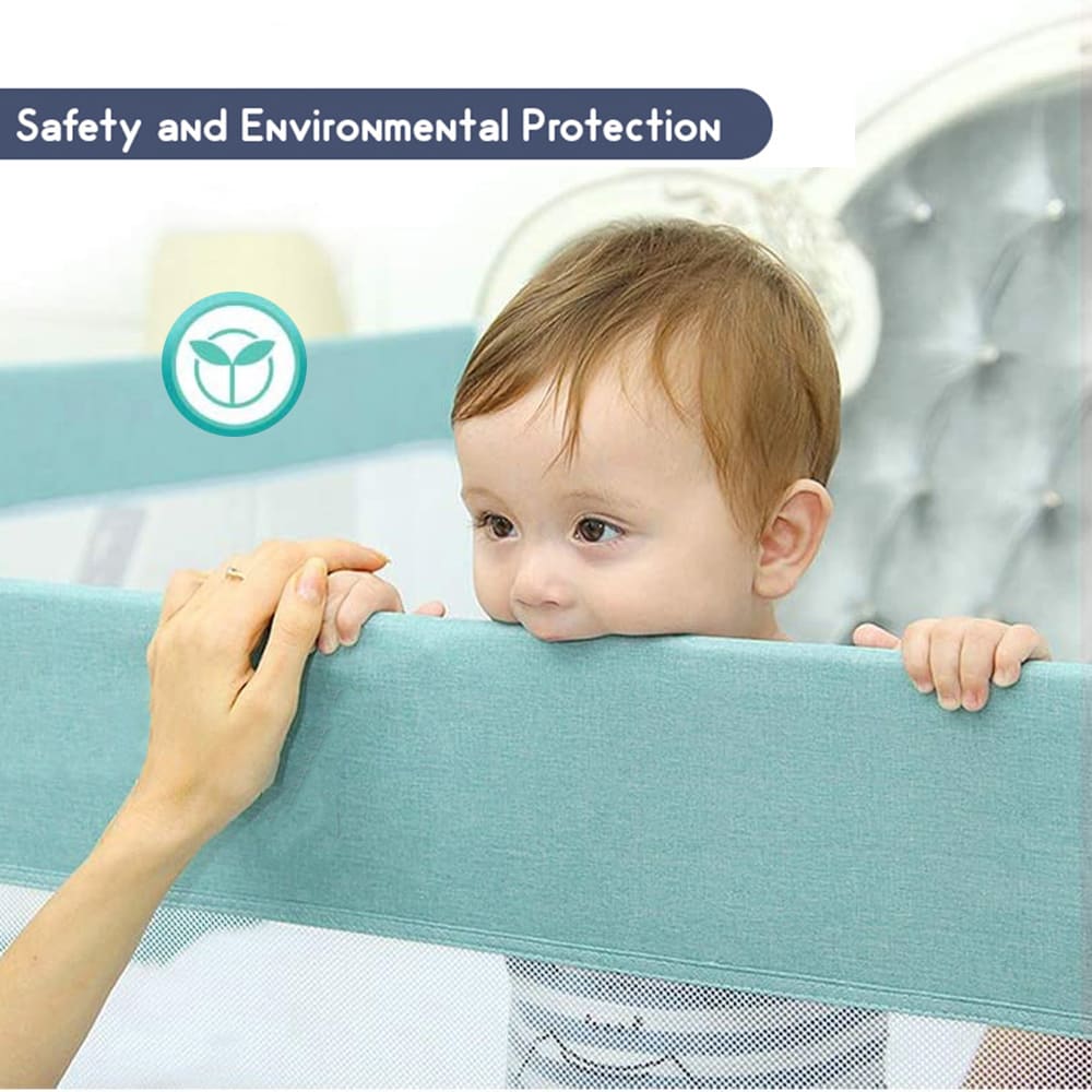 Premium Bed Guradrails for Baby-cyan