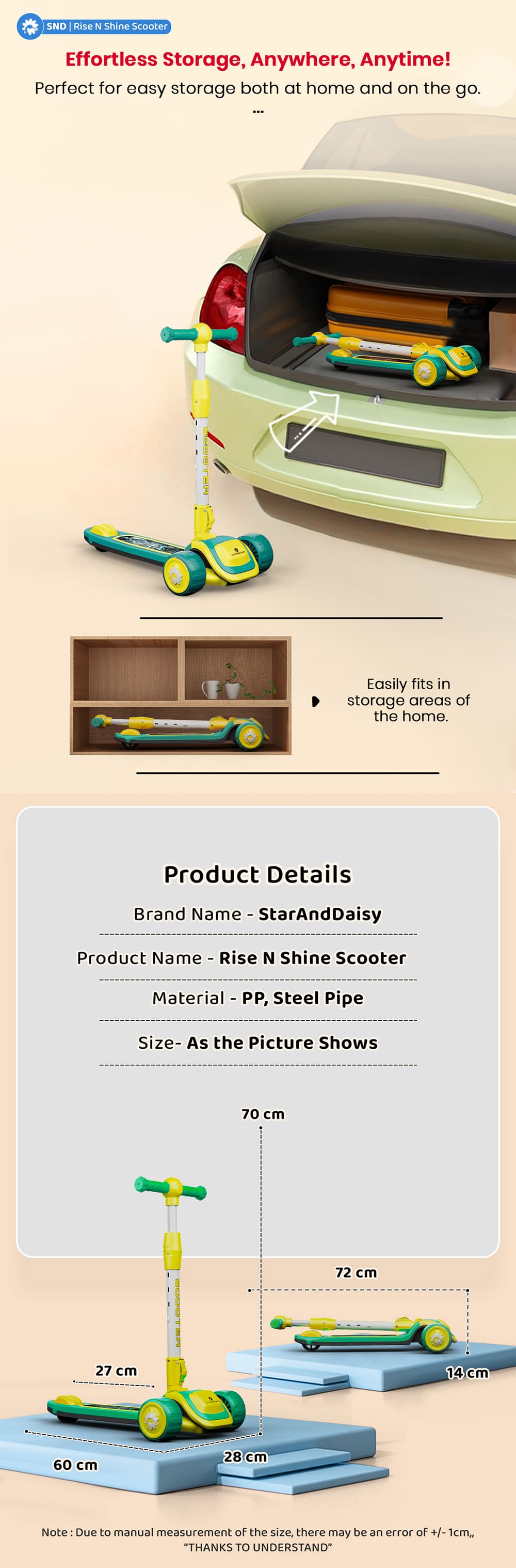 Best Kids scooter rise and shine with music