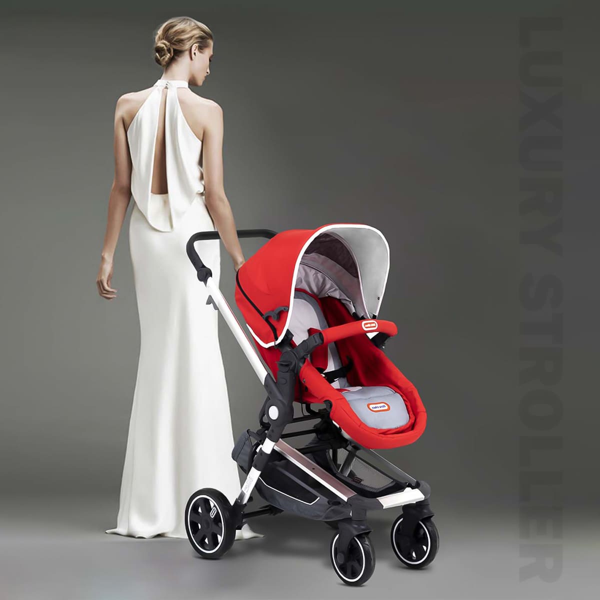 Colorful Pram for Baby Girl, Ages 0 to 5 Years