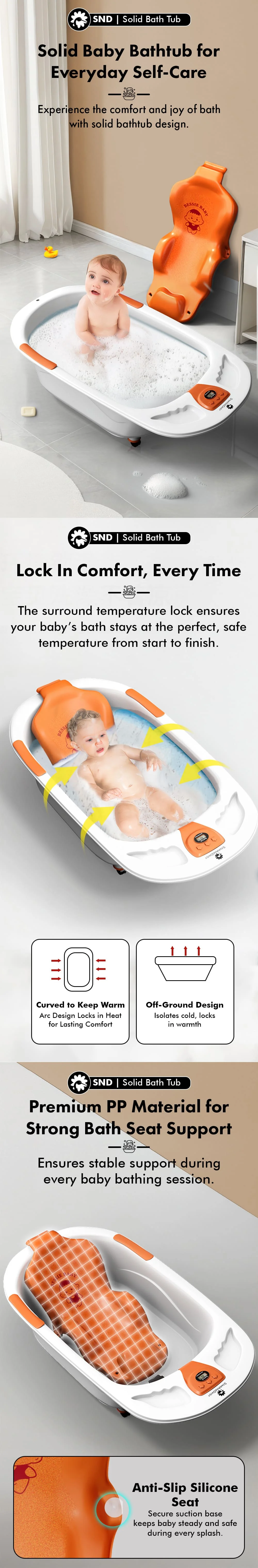 Solid Baby Bath Tub