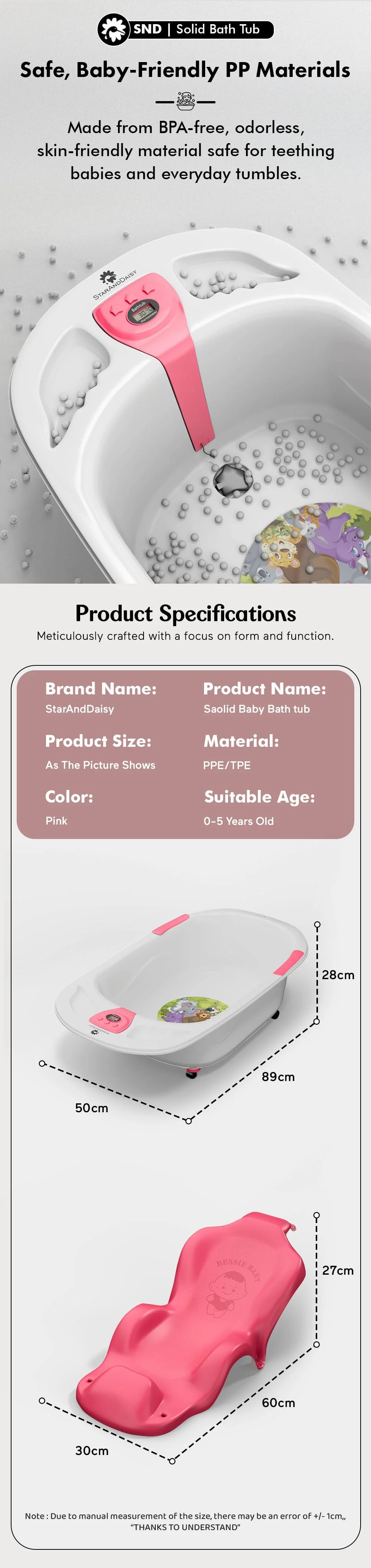 Baby Bath Tub with Bath Seat