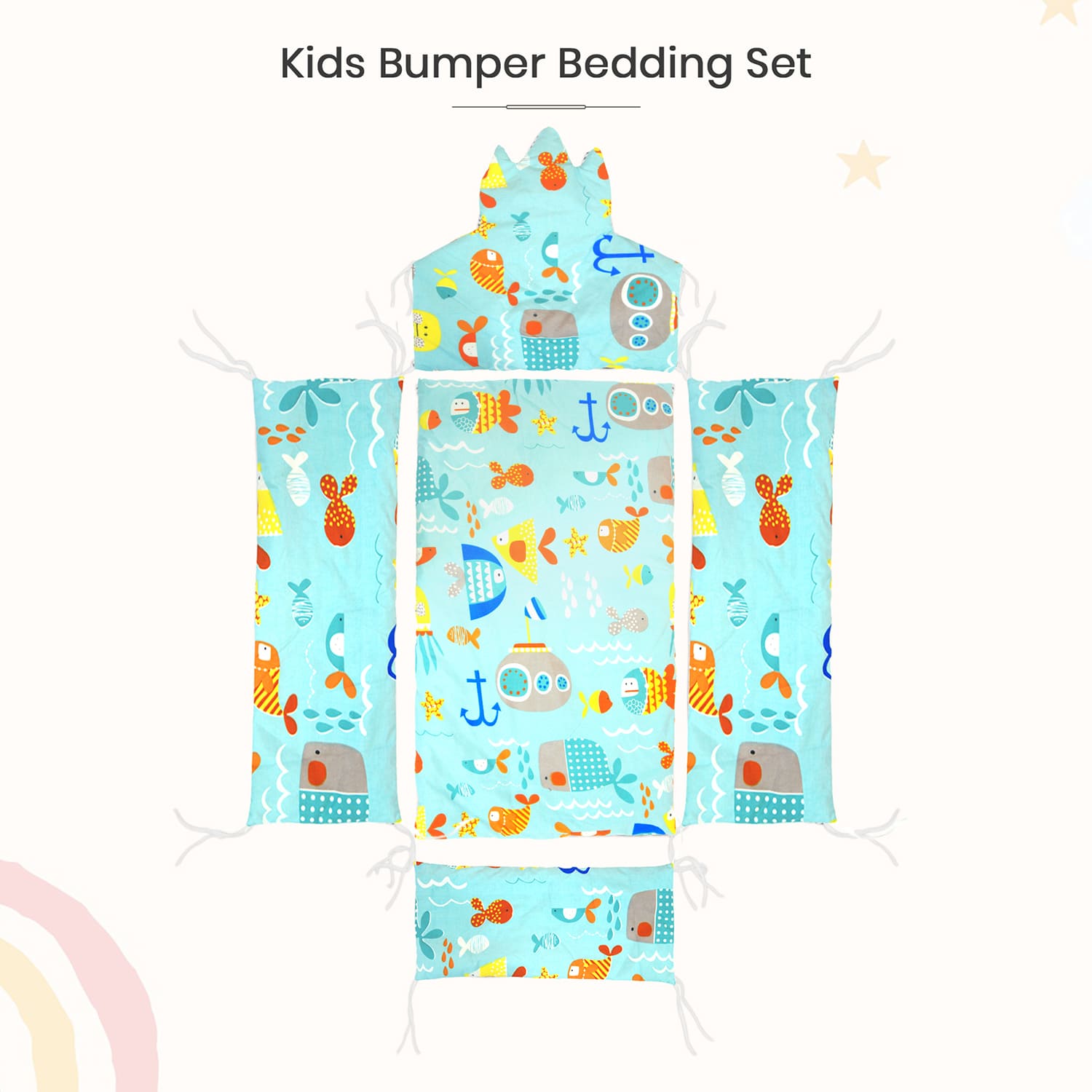 Kids bumper set for wooden cot