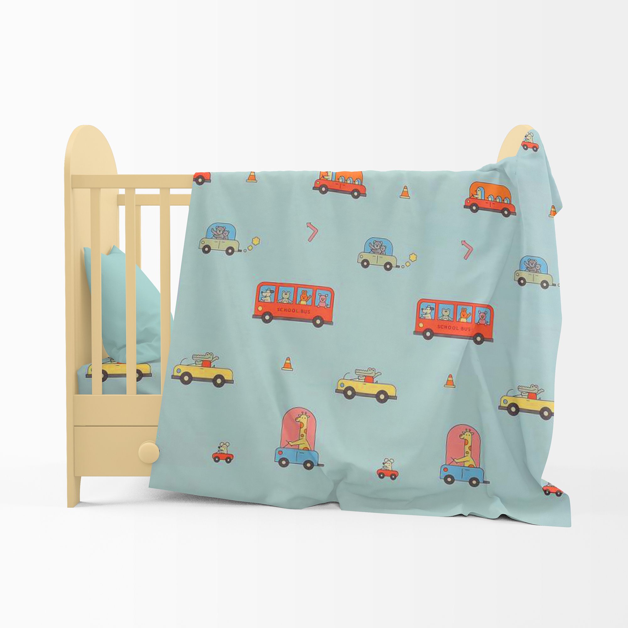 StarAndDaisy New Born Baby Soft Breathable Cotton Crib Sheet, Toddler Mattress Bed Sheets Set, Nursery Sheet