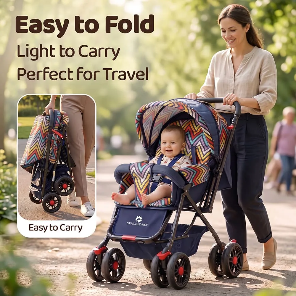 easy to fold Sunrise baby stroller vibrant