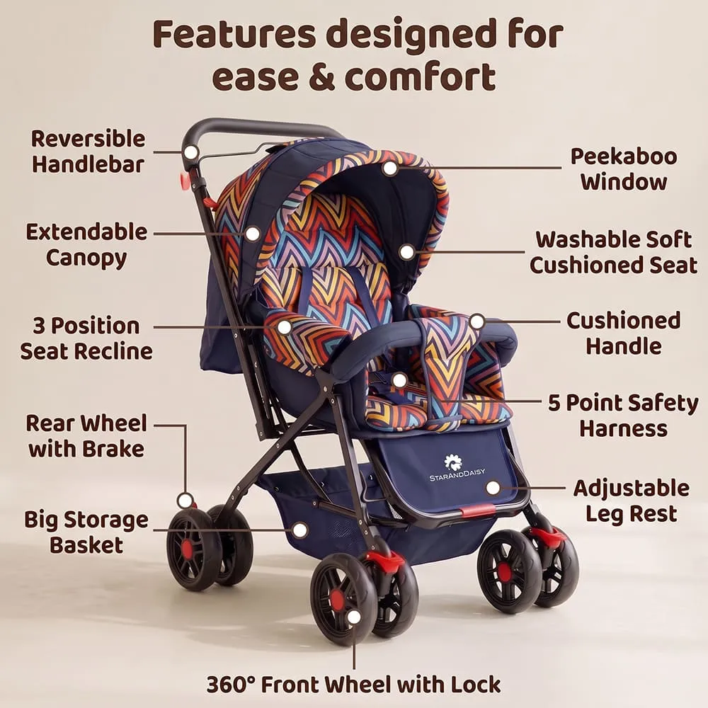 features of Sunrise baby stroller vibrant