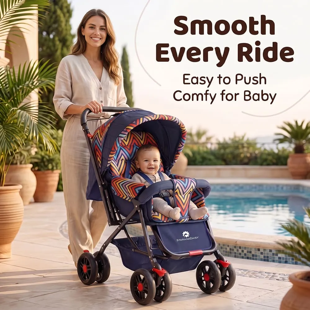 smooth ride Sunrise baby stroller vibrant
