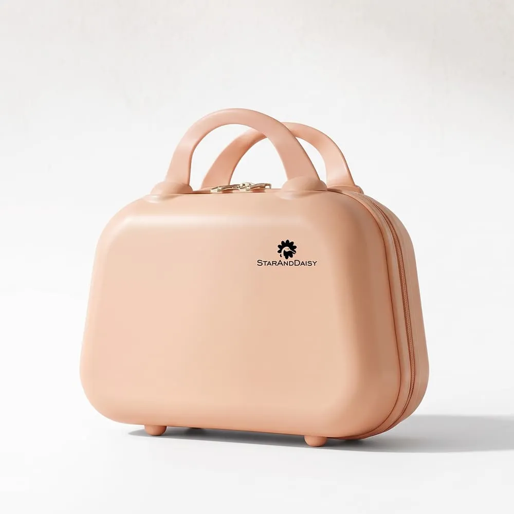 StarAndDaisy Mini Travel Hand Bag, Portable Waterproof Kids Small Accessory Bag with Stylish Grip – Peach