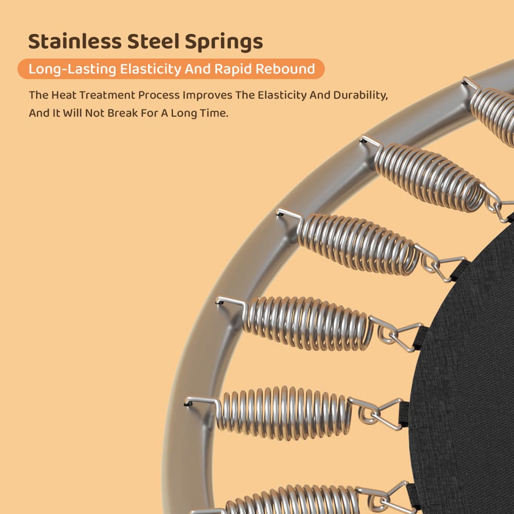 indoor trampoline with handlebar