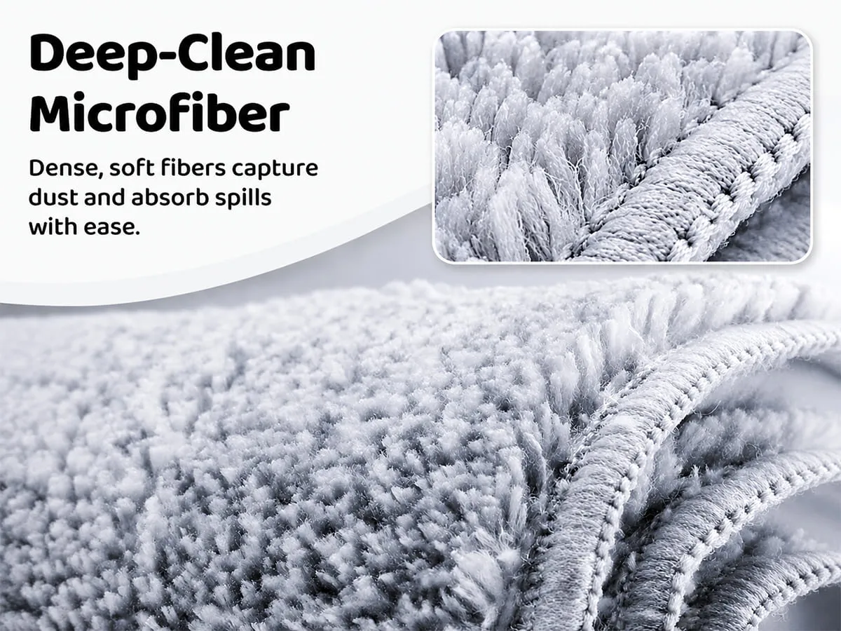 UPC Hands-Free Microfiber Flat Mop 360° Flexible Cleaning Mop