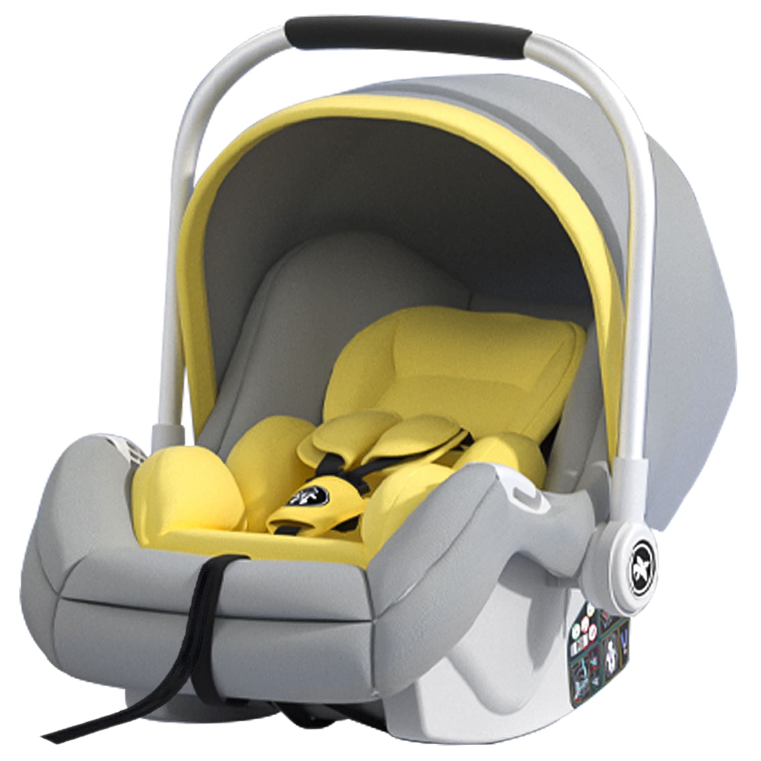 StarAndDaisy Baby Carry Cot with safety Belt, Infant Car Seat Rocker For 0-15 Months & weight Capacity Upto 13 Kg - Yellow